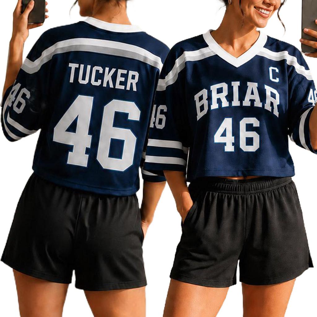 Unisex Fashion Sports Jersey Top Lightweight Breathable Athletic Shirt with Number Print for Casual and Sportswear