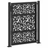 Garden Gate Black 100 x 125 cm Steel Sheet Design