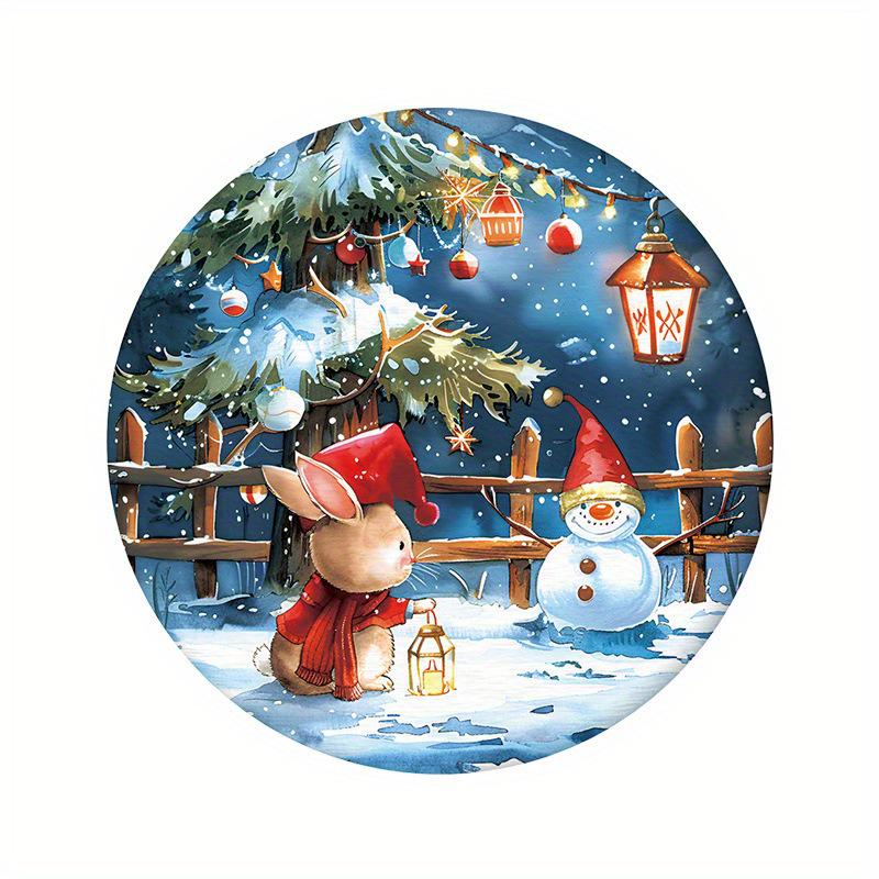 Large Crystal Velvet Non-Slip Water-Absorbent Christmas Carpet for Living Room and Bedroom