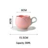 Ins Retro Tulip Ceramic Coffee Cup Set