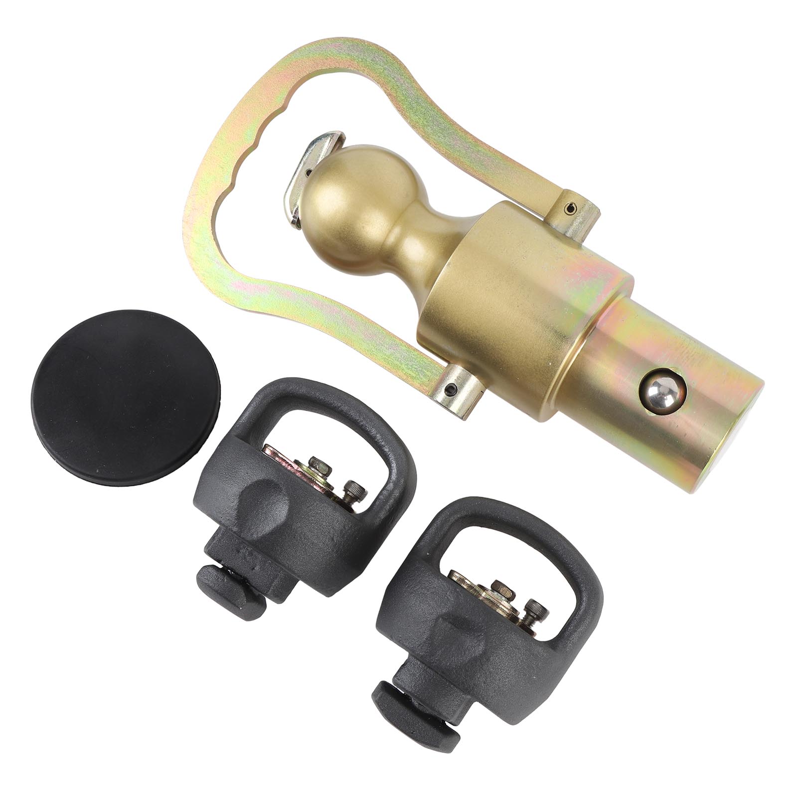 Zwanenhals Bal en Veiligheidsketting Kit GNXA2061 Roestvrij Staal 2 5/16 Inch Zwanenhals Trekhaak Vervangingsbal 30000 Lbs