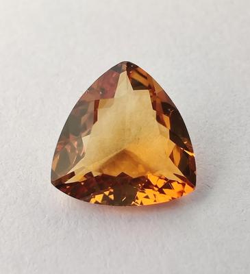 En Kaliteli Kalp Kesim Doğal Sitrin Gevşek Değerli Taş, Fasetli Sitrin Değerli Taş, 1.20 Karat, 8x3 MM Boyutunda Kalp Şeklinde Taş.