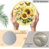 2D Flat Aluminum Retro Sunflower-Themed Wall Art 7.87 Inches X 7.87 Inches Rustic Style Perfect for Gardens, Farmhouses, Bars, Cafes, Parties, Front