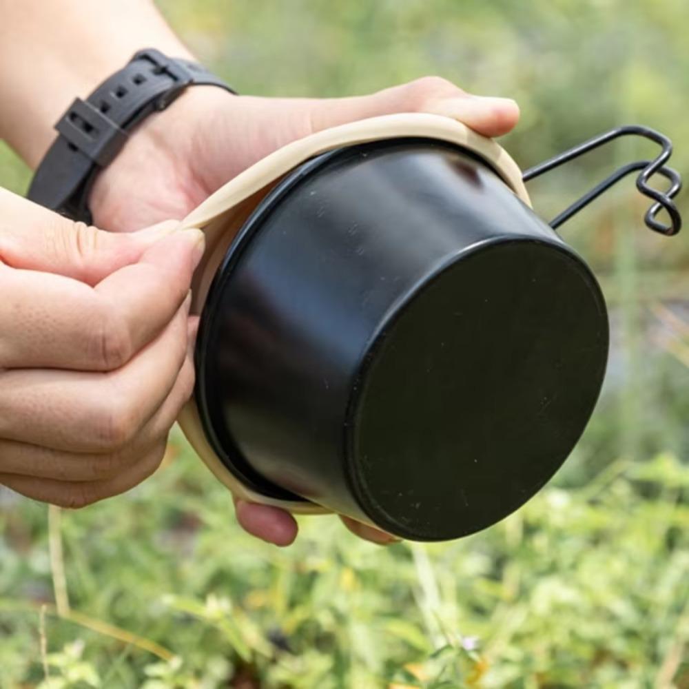 Universeller Camping-Kaffeekannen-Deckel Wiederverwendbarer Camping-Schüssel-Deckel Topfdeckel Outdoor