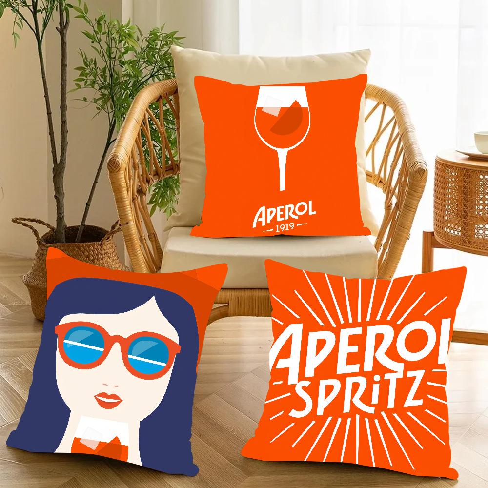 Aperols Spritz Flannel Pillow Case Applicable Space For Guest Rooms Interiors Cars Office House Decoration