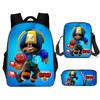 Kuromi Horror Smile Game Brawl Stars Vintage Backpack Set of 3, Multi-Functional Large Capacity School Bag Accessories