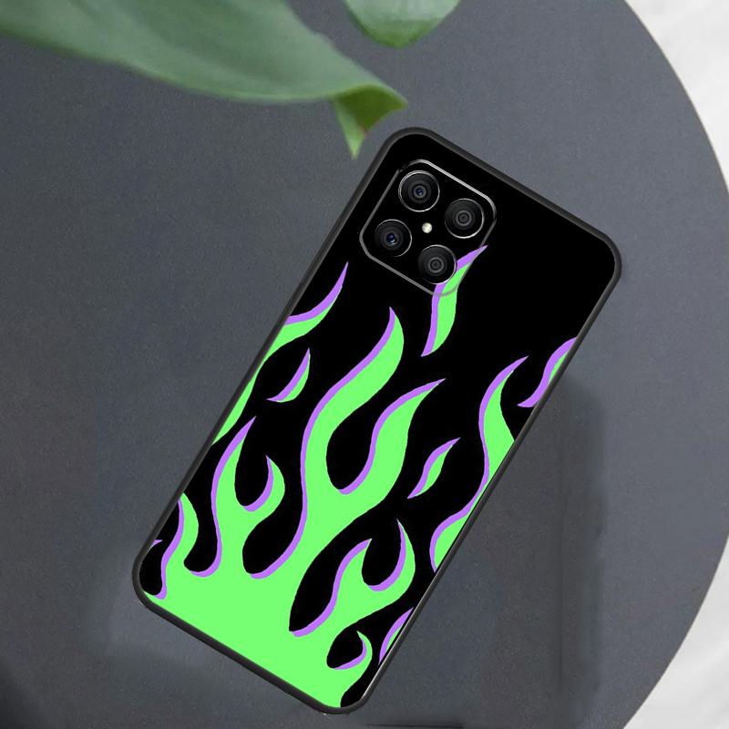 Blue Red Flame Fire For Honor Magic 7 Lite 6 8 Case For Honor 200 400 Pro 90 70 50 X8c X8b X9a X9b X9c X9d Win RT