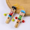 Cartoon Wooden Pirate Whistle Toy - Children's Wind Instrument for Babies, Kids, and Kindergarten Prizes