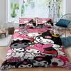 New Kuromi-themed Three-piece Bedding Set, Including Duvet Cover and Pillowcases, But Without Filling. A Great Holiday Gift.