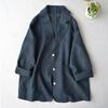 Comfortable Linen Suit Thin Jacket For Women's Spring Summer Loose Fitting Clothing Simple Casual Versatile Blazer Top