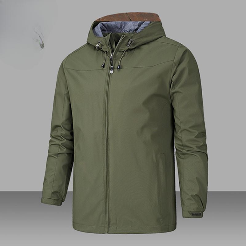 

Мужская повседневная куртка, ветровка для активного отдыха, мужская куртка 5XL зелёный