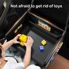Kids Travel Tray PU Leather Activity Table | Carseat Lap Desk Organizer With Tablet Holder Stand, Snack Cup Child Laptop Bed