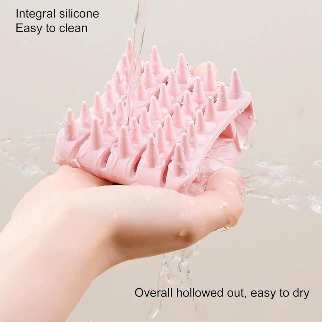 Scalp massader, a scalp cleaner with soft silicone bristles, is used for hair growth and dandruff removal. The shampoo brush is
