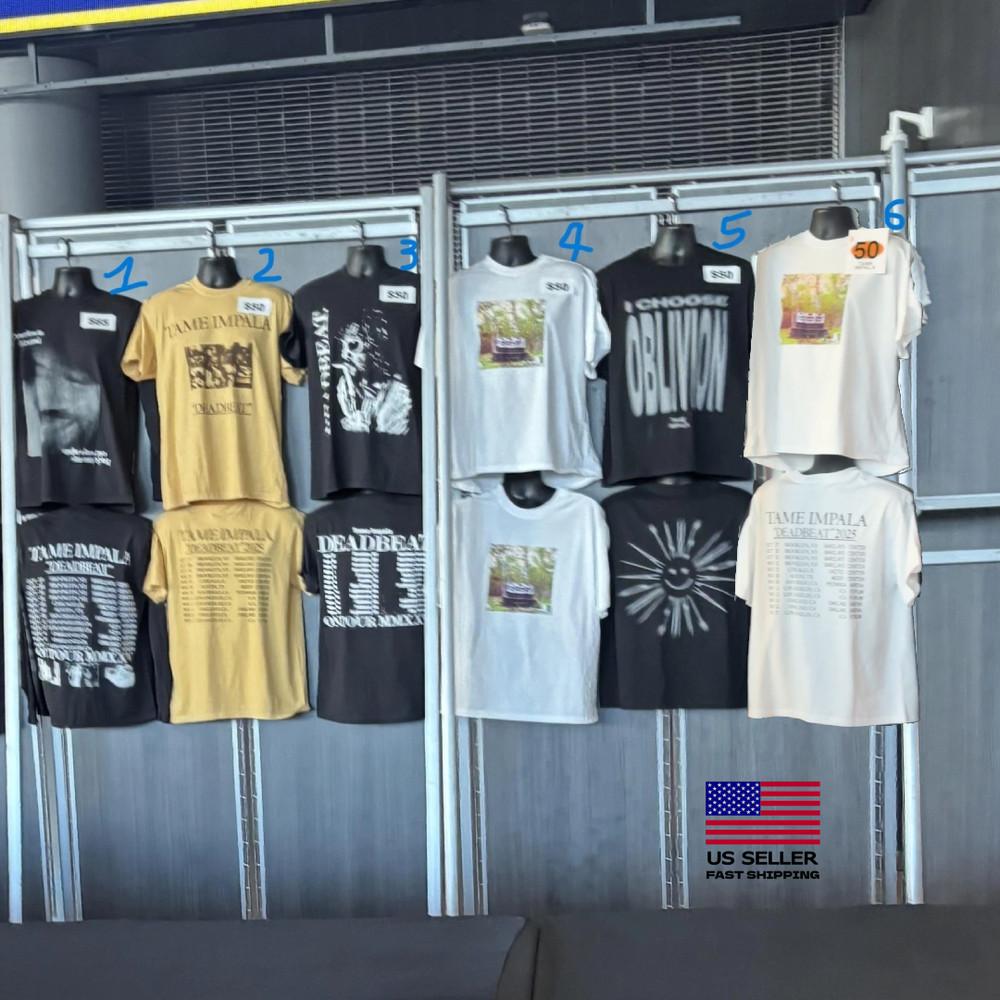 ГОРЯЧАЯ РАСПРОДАЖА МЕРЧ С ТУРА TAME IMPALA DEADBEAT TOUR 2025, РЕПРИНТ, Унисекс Футболка XL