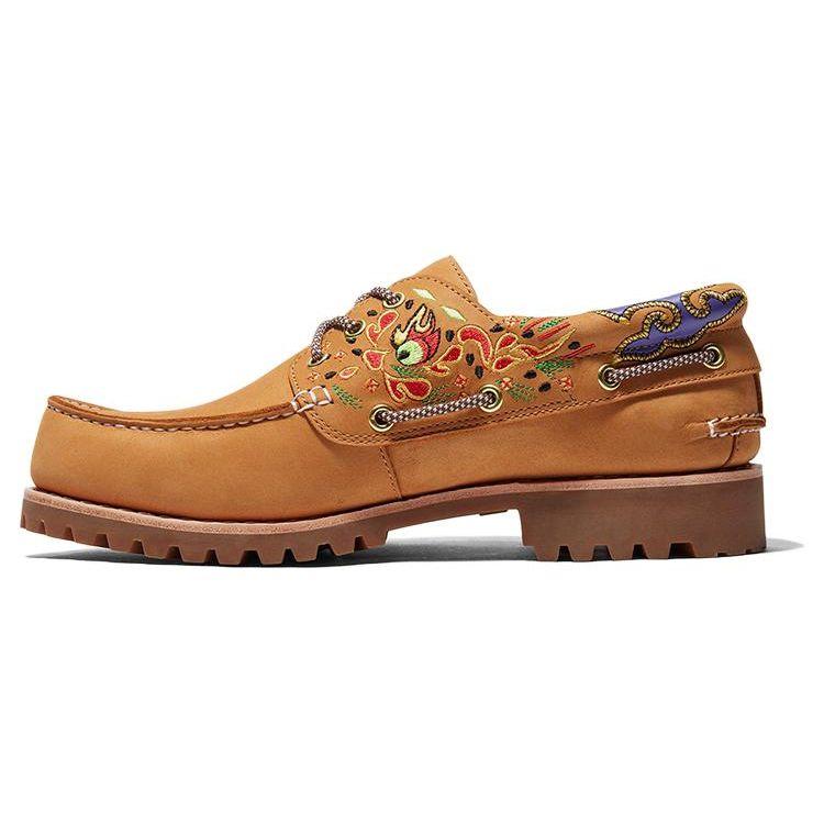 CLOT X Timberland Classic Three-Hole Boat Shoes Men Shoes Wheat A5Z9BW