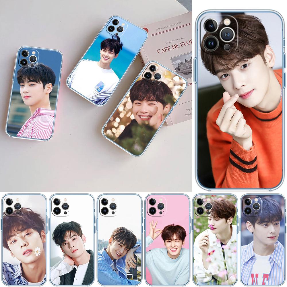 PP18 Cha EunWoo Soft Shell Transparent Phone Case for Samsung Galaxy A04 A04S A14 A23 A34 A54 M23 M33 M52 M53
