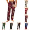 Men's Drawstring Pocket Flannel  Pants Homewear Sleep Pants