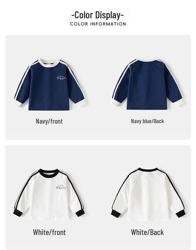 Boys' Dinosaur Long Sleeve T-Shirt - Soft, Casual Spring/Autumn Top