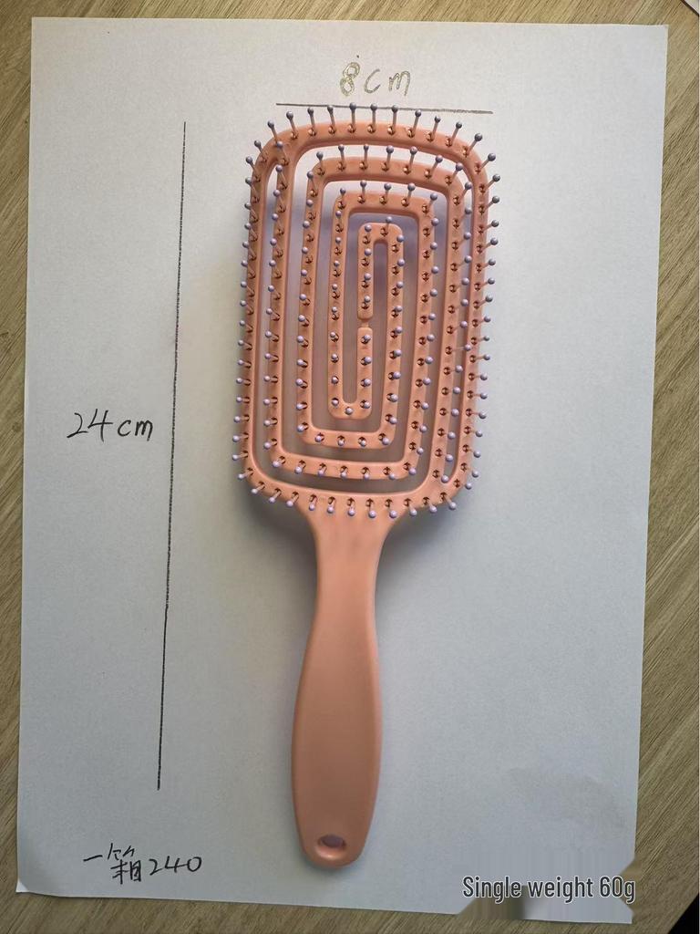 Fluffy Styling Skeleton Massage Comb for Women - Air Cushion KT Hairdressing Comb