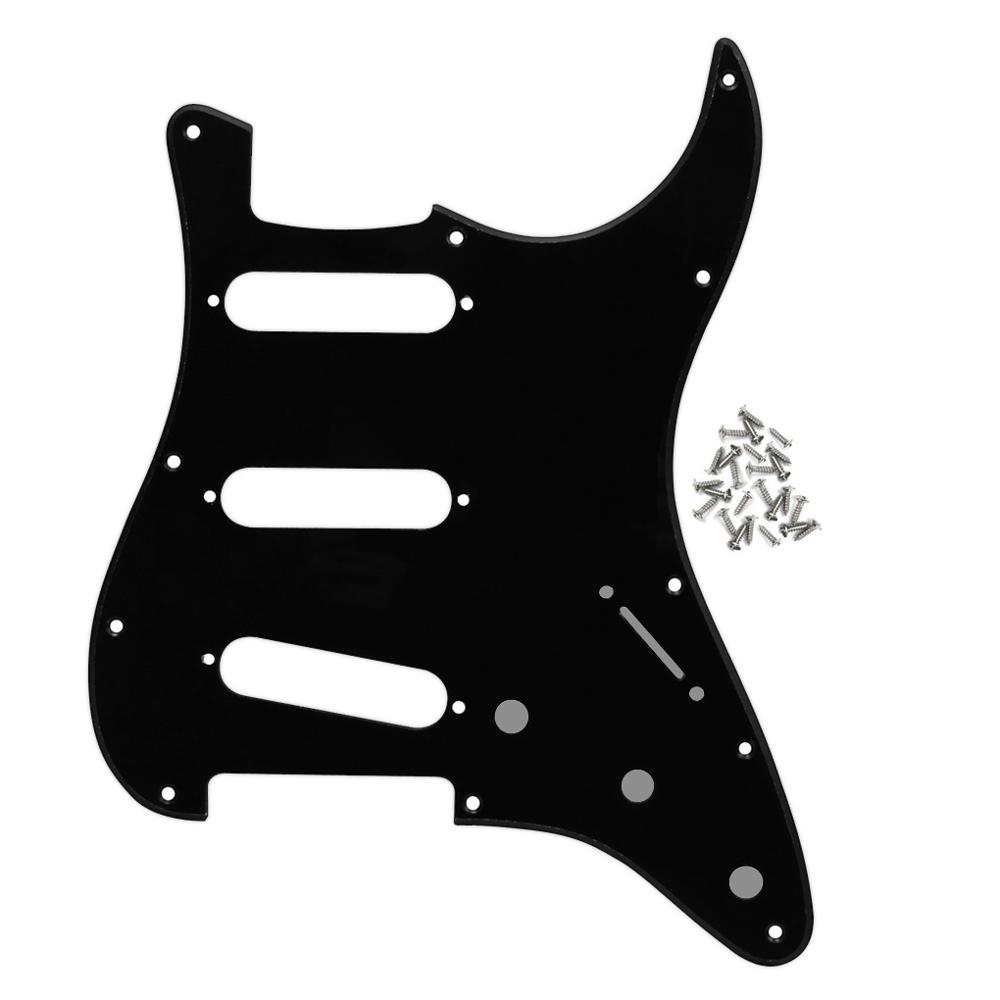 FLEOR ST Guitar Pickguard SSS 11 Hole Pick Guard Scratch Plate & Screws for FD ST Electric Guitar Parts, 13 Colors Choose