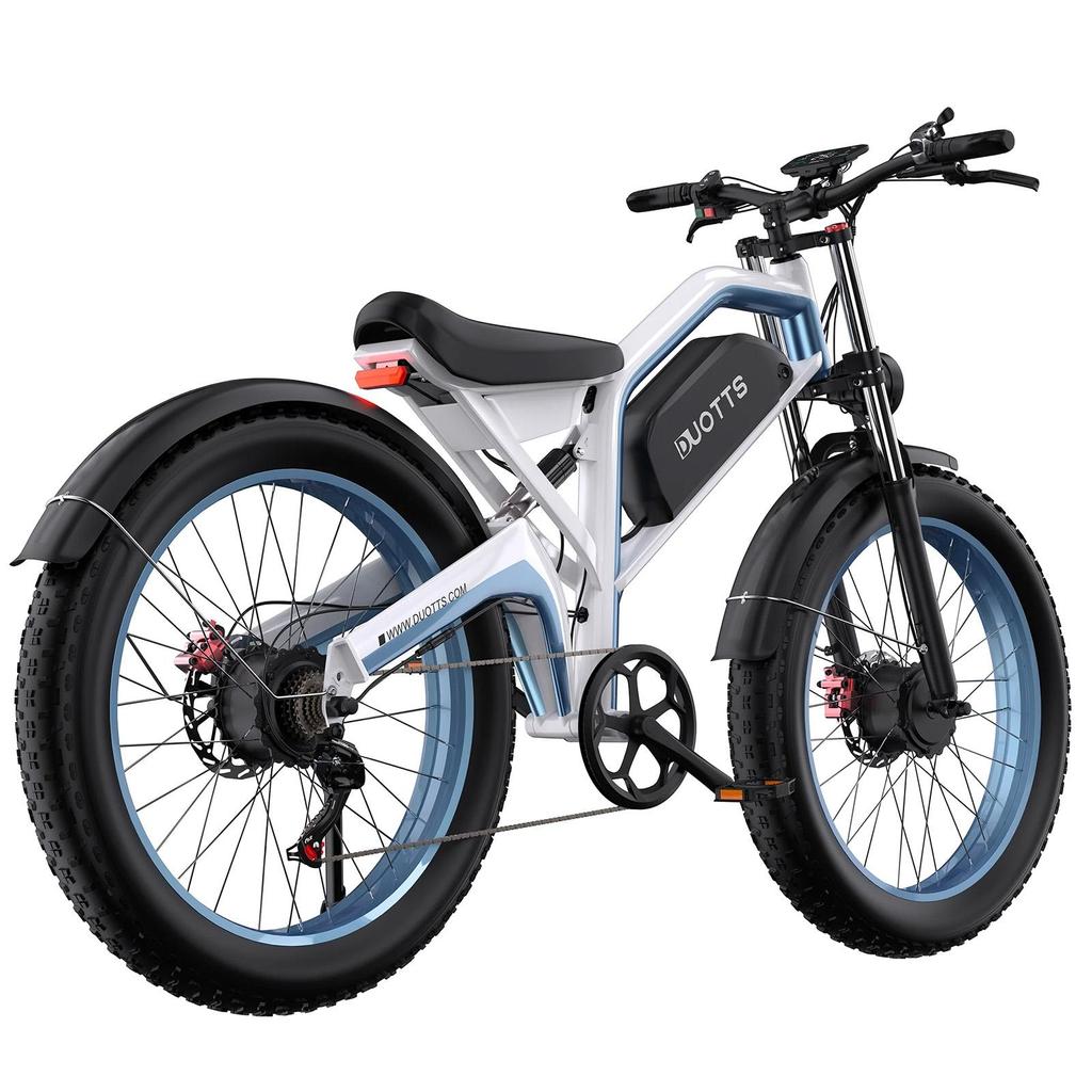 Electric Bicycle All Terrain DUOTTS 26" 750Wx2 Motor EBike For Adult 20AH Full Suspension Top Speed 45Km/h MaxLoad 150KG N26