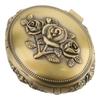 Jewelry Box Retro Rose Metal Oval Shaped Jewelry Storage Box Organizer for Ring Necklace Earrings Bronze
