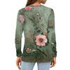 Mote for kvinner Blomstermønstret Hals Langermet Pullovertopp