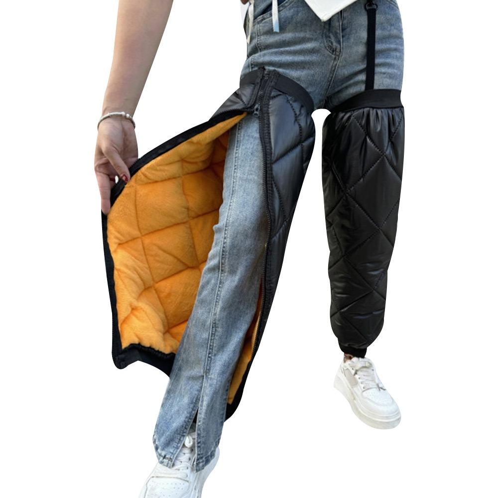 

Потовщений теплий наколінник Універсальна підтримка коліна Міцні зимові наколінники Унісекс Gold Fleece