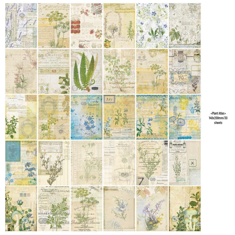 

Early Morning Vintage Dream Series Journal Paper: 30 Sheets for DIY Decoration