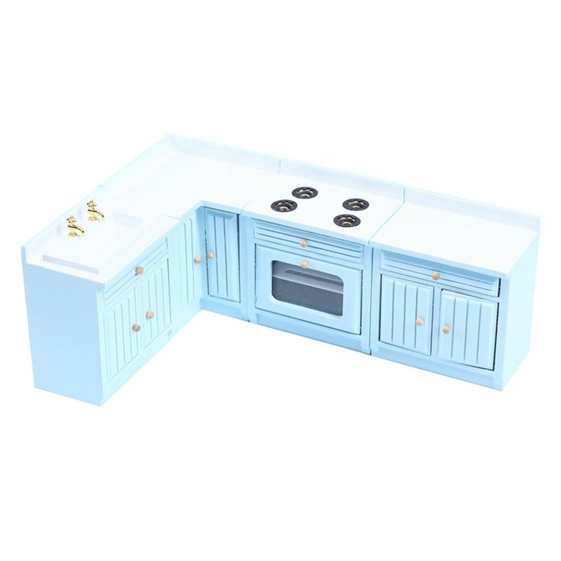 3’’ for Doll House Toy Miniature Cooking Cabinet Mini Kitchen Cabinet Dollhouse Accessory Girl’s Pretend for Play Toy Su