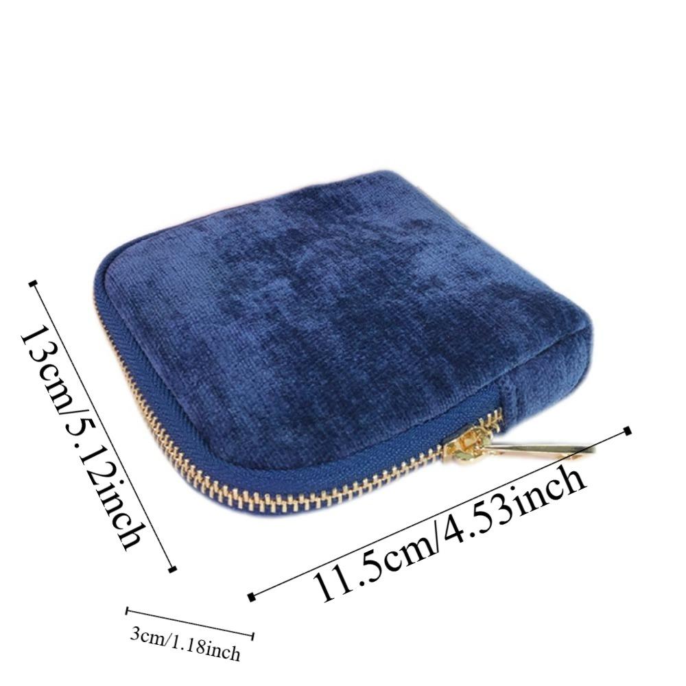 Multi-Layered Flannel Jewelry Zipper Bag Anti-lost Cloth Jewelry Organizer  Party