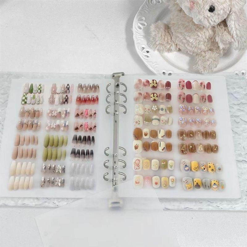 Frosted Nail Tip Display Album with Dustproof Storage Box