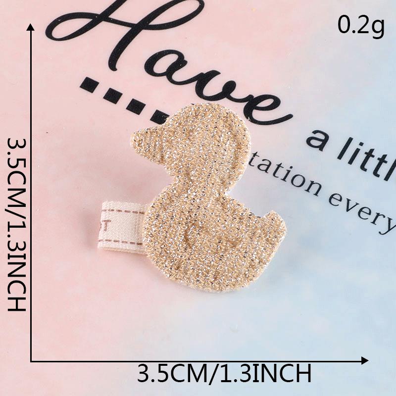 Stoff Aufkleber Dekorative Schmuckstücke Niedlicher Plüschbär Cartoon Haarnadel Lederring Zubehör Brosche Handgemacht DIY Haarschmuck Zubehör