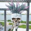 1PC Resin Skull Design Model Office Decor Planter Sculptures Craft Decoration Skeleton Desktop Flower Pot Home Garden Container