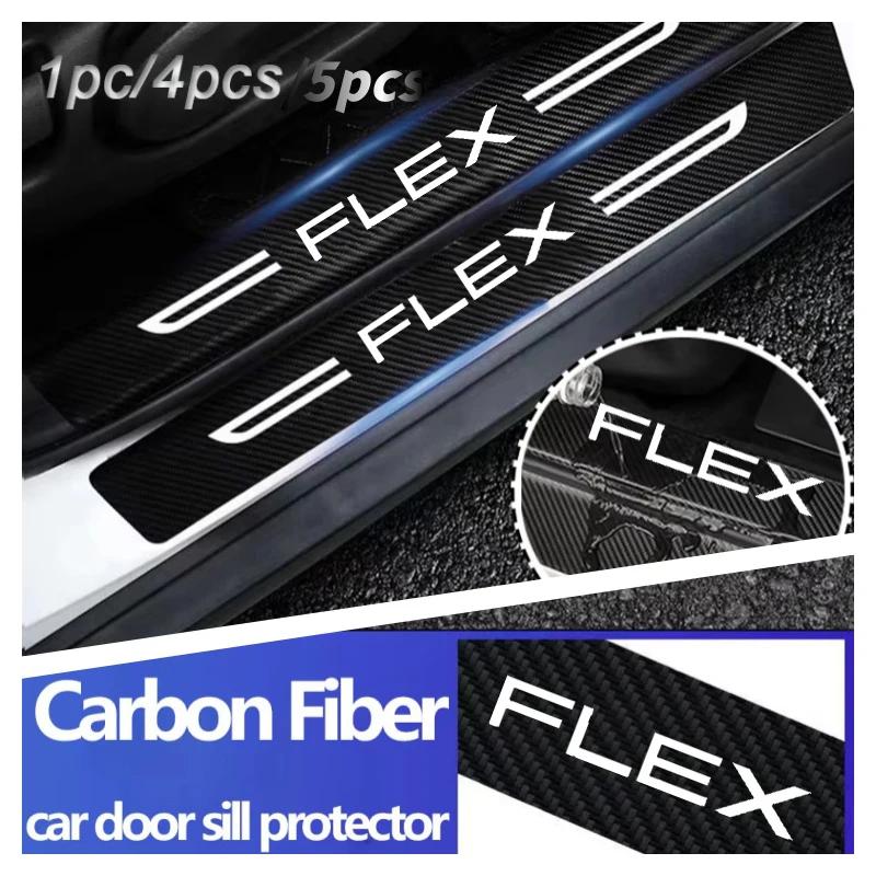 For Ford FLEX Logo Car Door Threshold Sill Protector Anti Scratch Waterproof Protective Film Decals Auto Interior Accessories