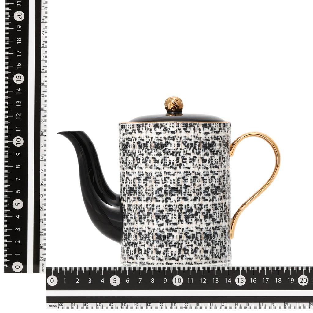 Francfranc Tweed Teapot, Black