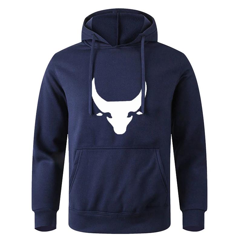 Men's Multi - Color Fashionable Printed Pocket Casual Sports Fitness Sweatshirt Hoodie Pullover