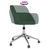 Dining Room Chairs 2 Pcs Swivel Dark Green Fabric