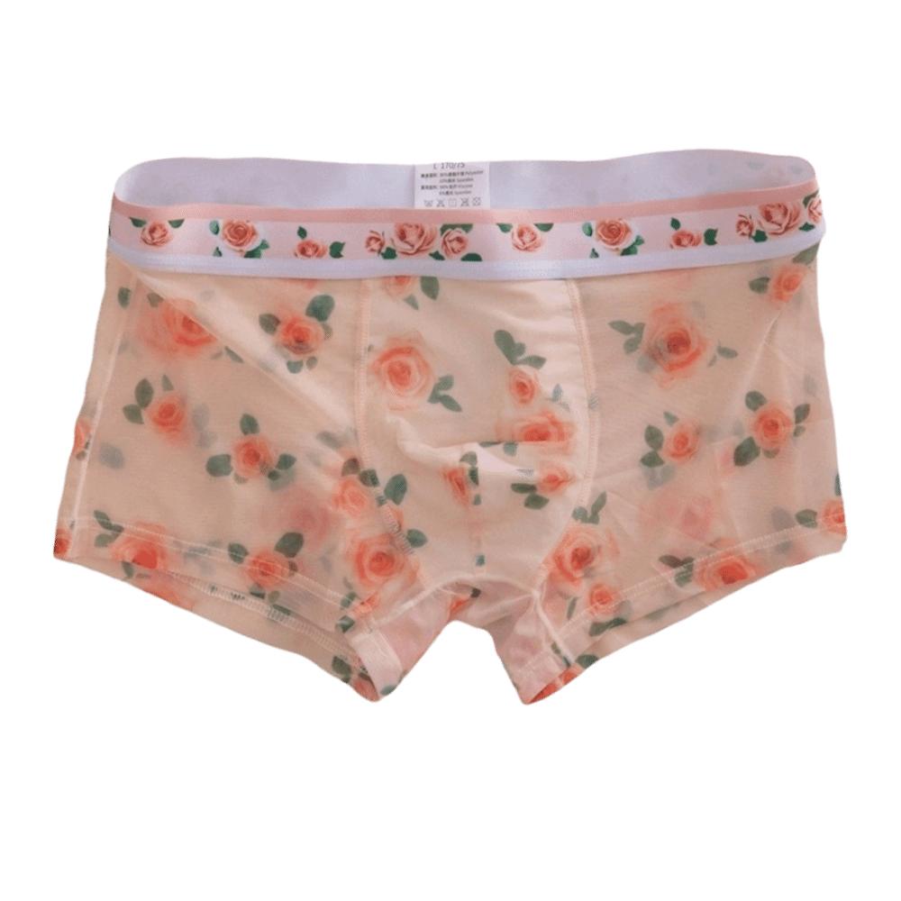 Transparent Mesh Boxer Shorts Ultra Thin See Through Underwear Flat Pants Male  Summer Season