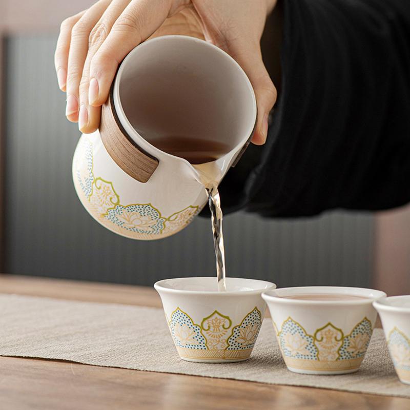 Portable Travel Kung Fu Tea Set Creative Ceramic Quick Tea Set Chinese Office Teapot And Cup Set Light Luxury Friend Gifts