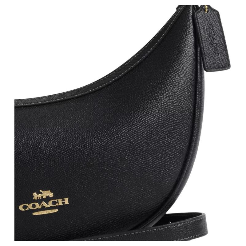 Coach Aria 26 Gold-tone Hardware Leather Crossbody Tote Medium Women's Black