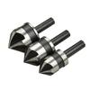 3Pcs Chamfer Countersink Kit High Strength Save Labor Long Lifespan Useful Wood Metal Boring Drill Bits Workshop Supplies