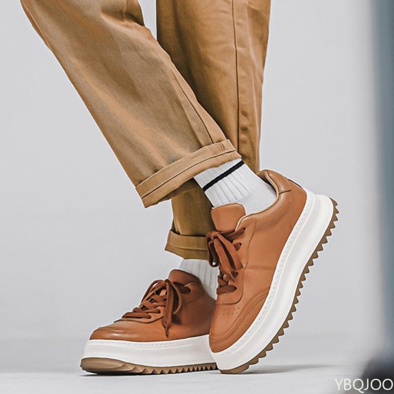 Men's Spring New White Shoes High-end Retro Casual Versatile Men's Shoes Simple Comfortable Wear-resistant Daily Commuting Shoes