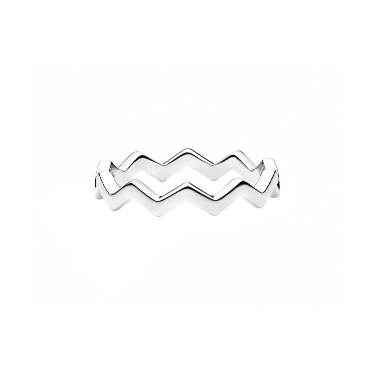 Pandora Classic Zigzag Silver 925 Ring Women ring 197752 Box,50