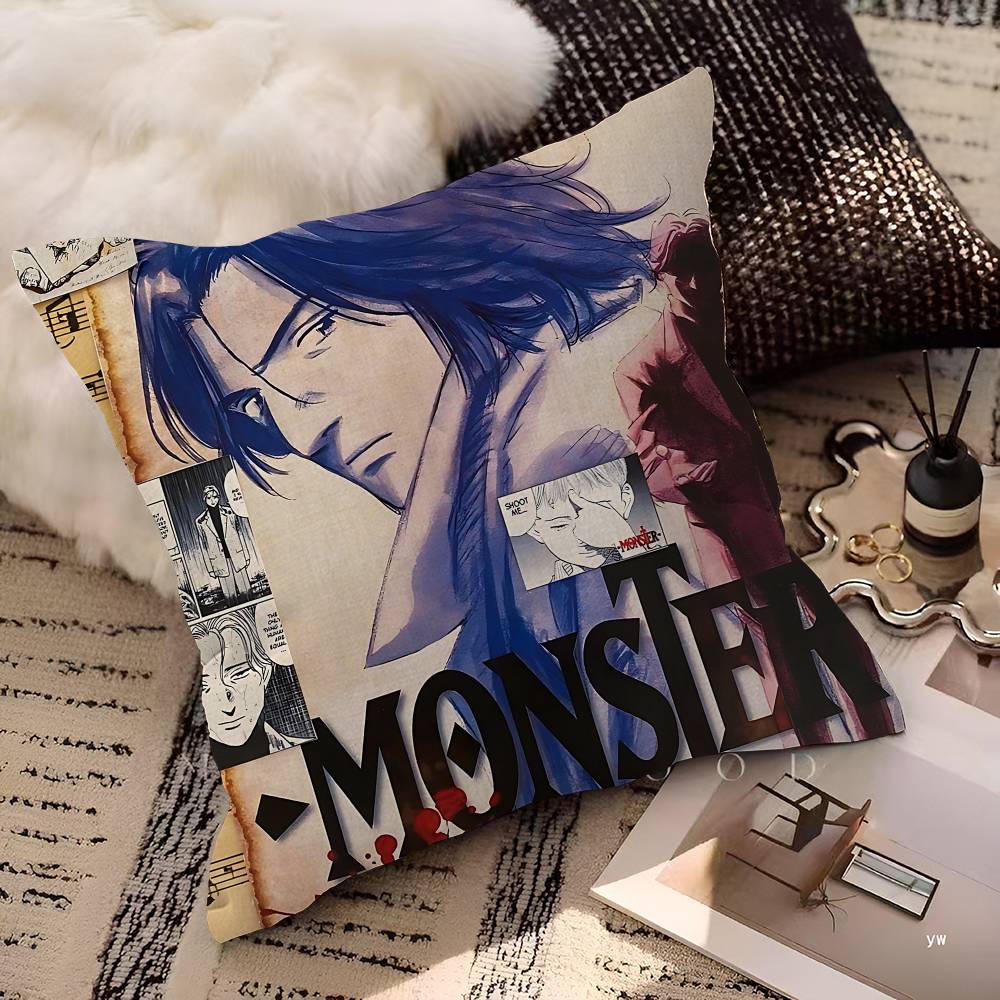 N-Naoki Urasawa S Monster Cushion Cover Inches Farmhouse Decor Home Throw Pillow Covers For Couch Decorations