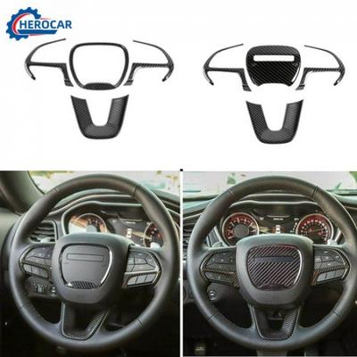 Car Steering Wheel Trim Decor Cover for 2015-23 Dodge Challenger Charger Durango