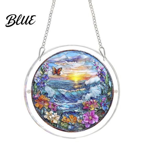 Garden Decorative Suncatcher Acrylic Puzzle Suncatcher Stained Glass Style Window Hanging Sun Catcher Panel DIY Colorful Art Jigsaw for Home Decor