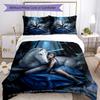 Set Biancheria da Letto Stile Gotico Traspirante Copripiumino con Federe Biancheria da Letto Decorativa per Camera da Letto Decorazione Casa Regalo di Compleanno