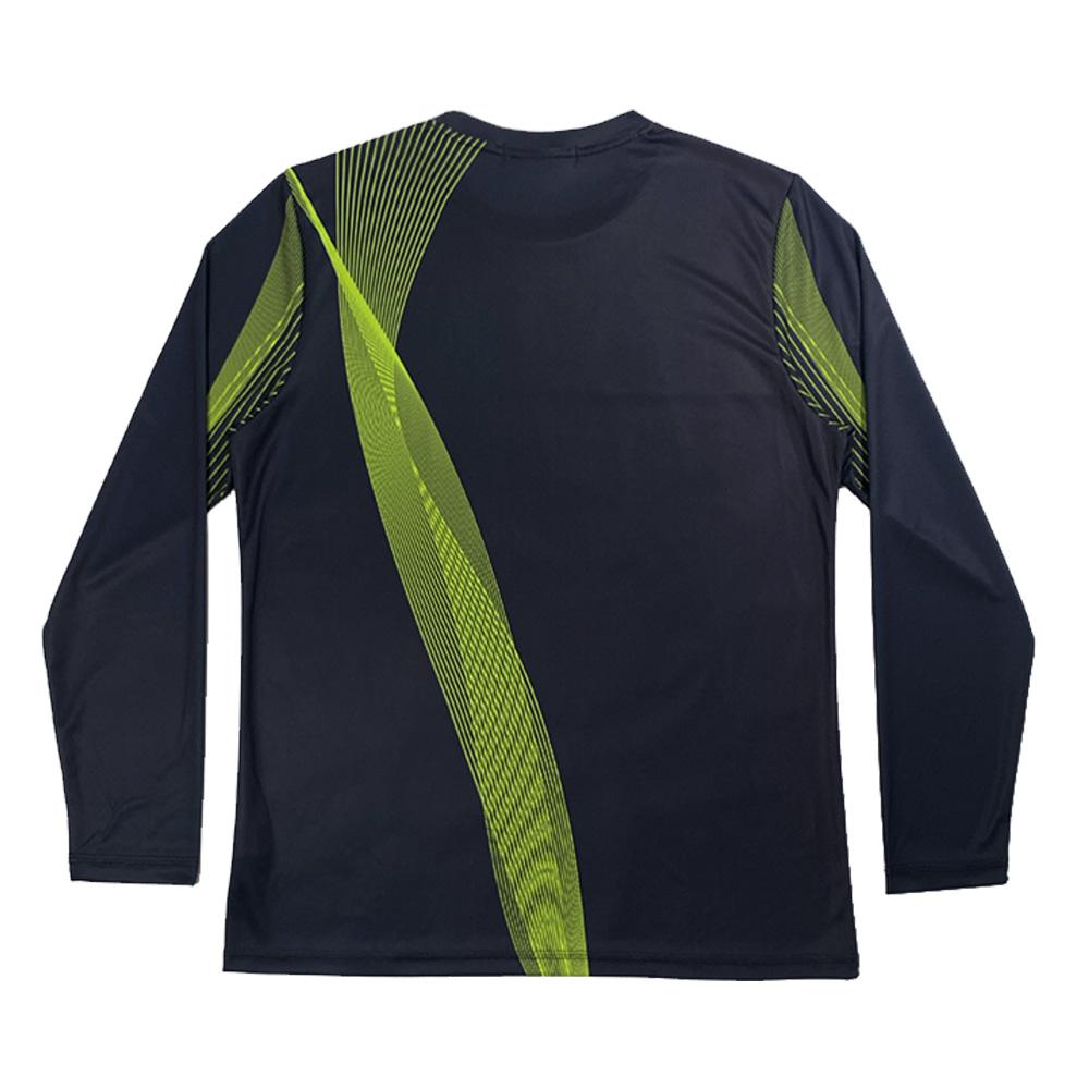 Irregular Agile Mesh L/S Tee (Charcoal/Neon)