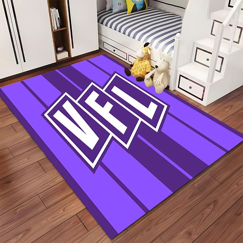 Purple Striped VFL Logo Carpet suitable as a non-slip mat for the living room or bedroom sofa